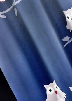 Rideau obscurcissant motif chouettes (1 pce)