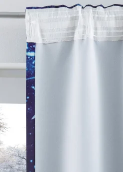 Rideau obscurcissant motif ciel étoilé (1 pce)