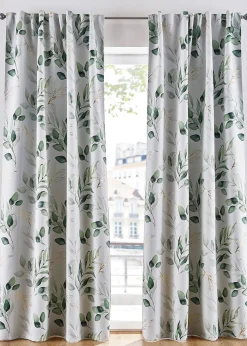 Rideau occultant à imprimé floral brillant (1 pce)
