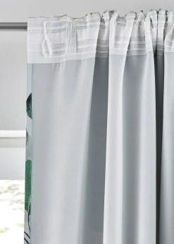 Rideau occultant à imprimé floral brillant (1 pce)