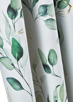 Rideau occultant à imprimé floral brillant (1 pce)