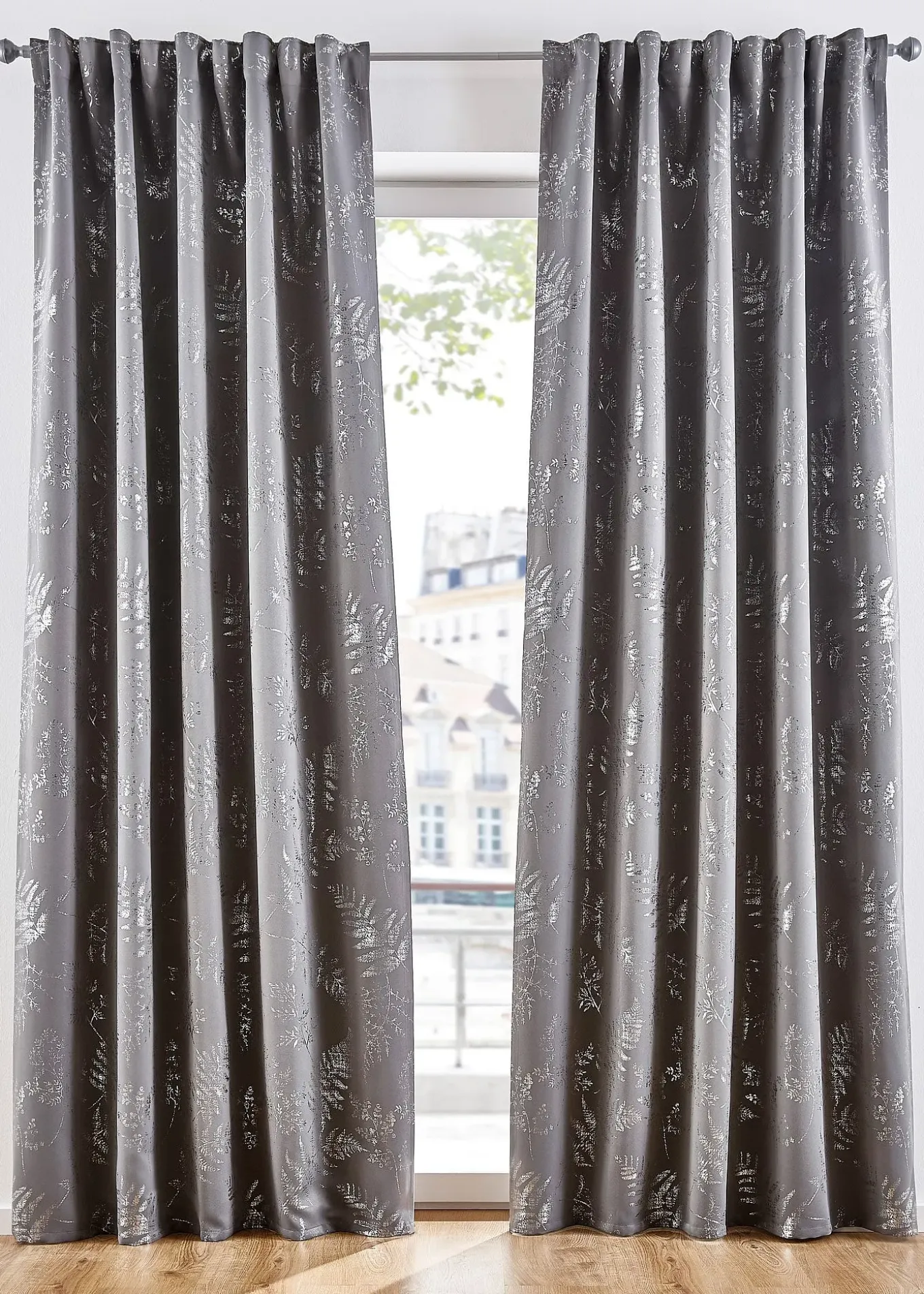 Rideau occultant à imprimé brillant (1 pce.)