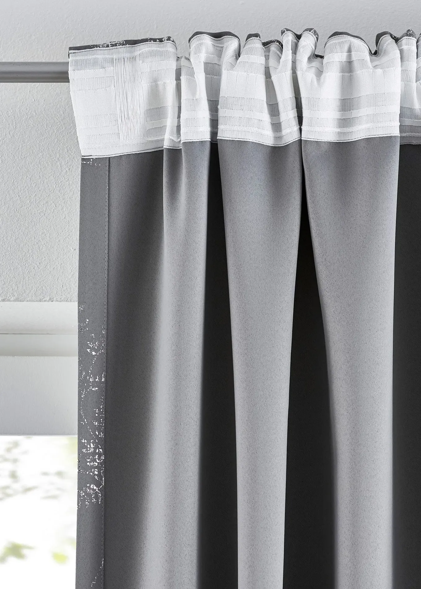 Rideau occultant à imprimé brillant (1 pce.)