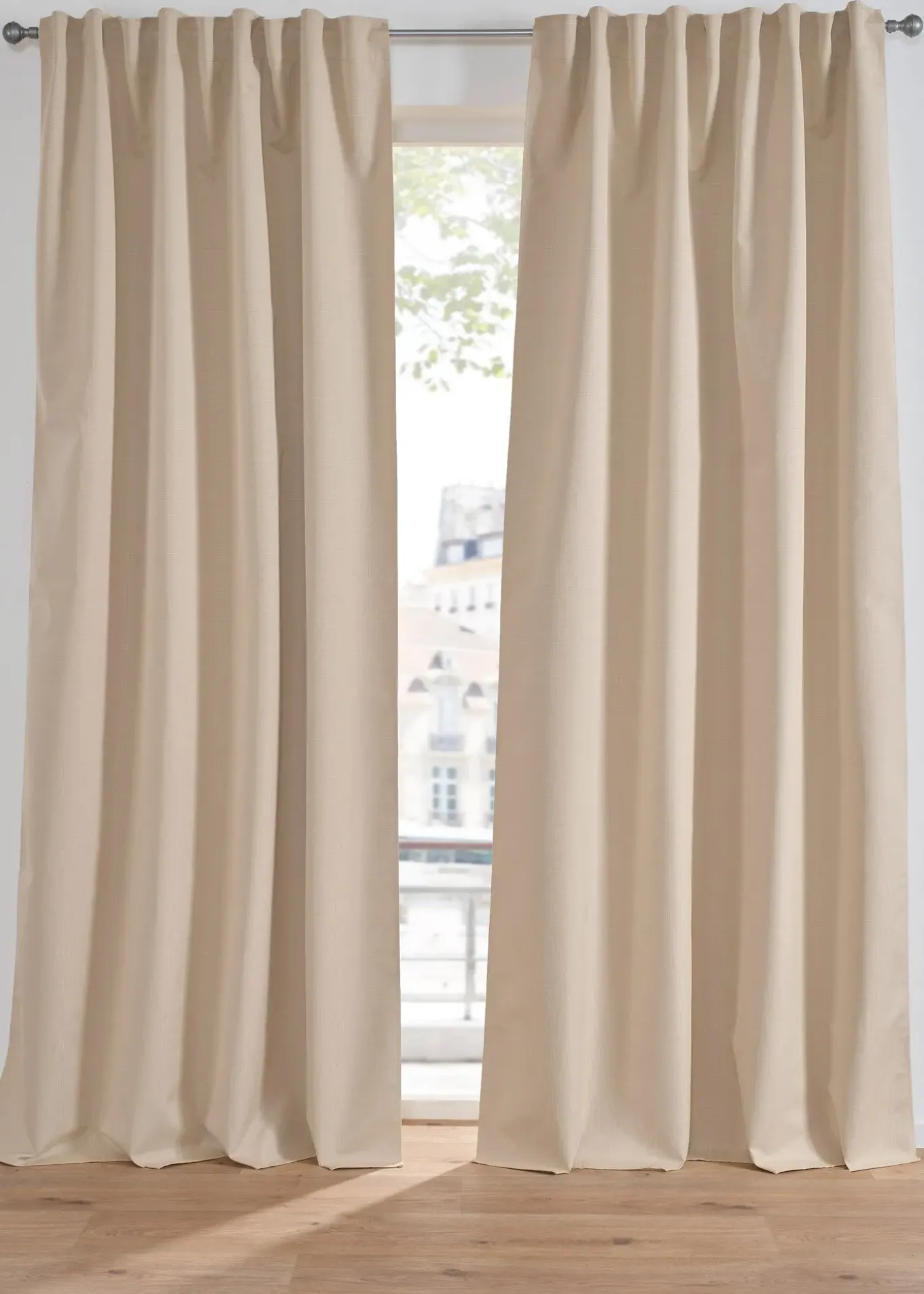 Rideau occultant texturé avec dos de même couleur (1 pce)