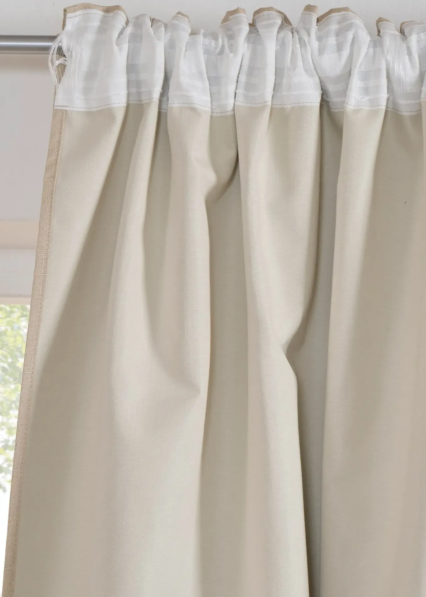 Rideau occultant texturé avec dos de même couleur (1 pce)