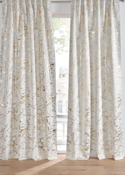 Rideau occultant toucher velours à imprimé brillant (1 pce)