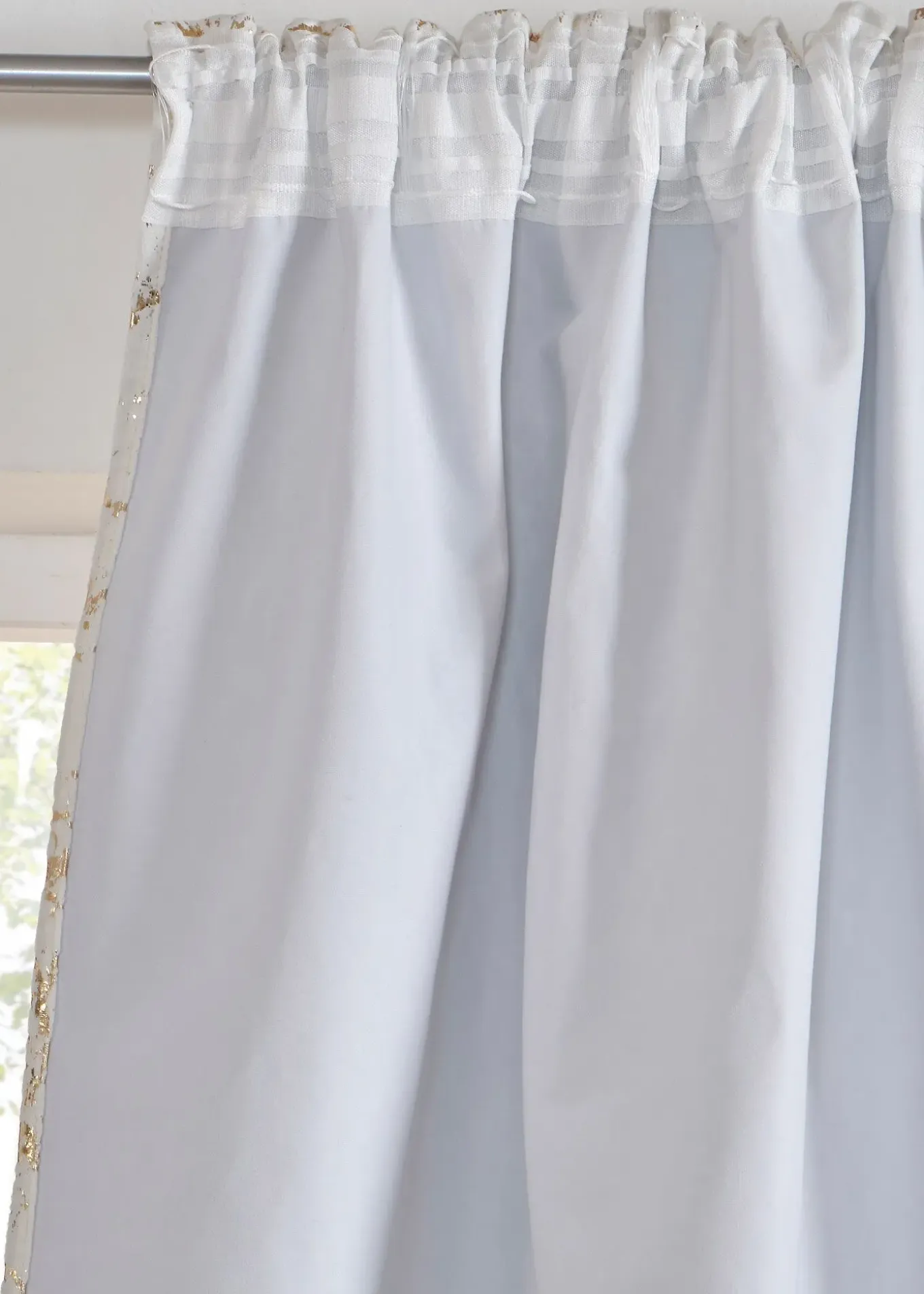 Rideau occultant toucher velours à imprimé brillant (1 pce)