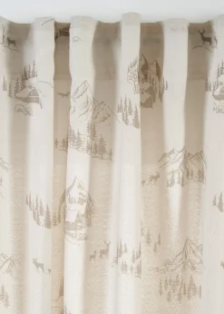 Rideau panneau avec paysage hivernal, aussi en XXL (1 pce)