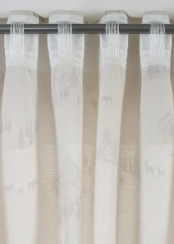 Rideau panneau avec paysage hivernal, aussi en XXL (1 pce)