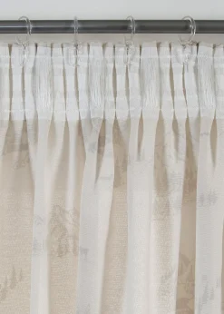 Rideau panneau avec paysage hivernal, aussi en XXL (1 pce)