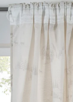 Rideau panneau avec paysage hivernal, aussi en XXL (1 pce)