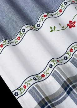 Rideau panneau en coton avec embrasse (1 pce)