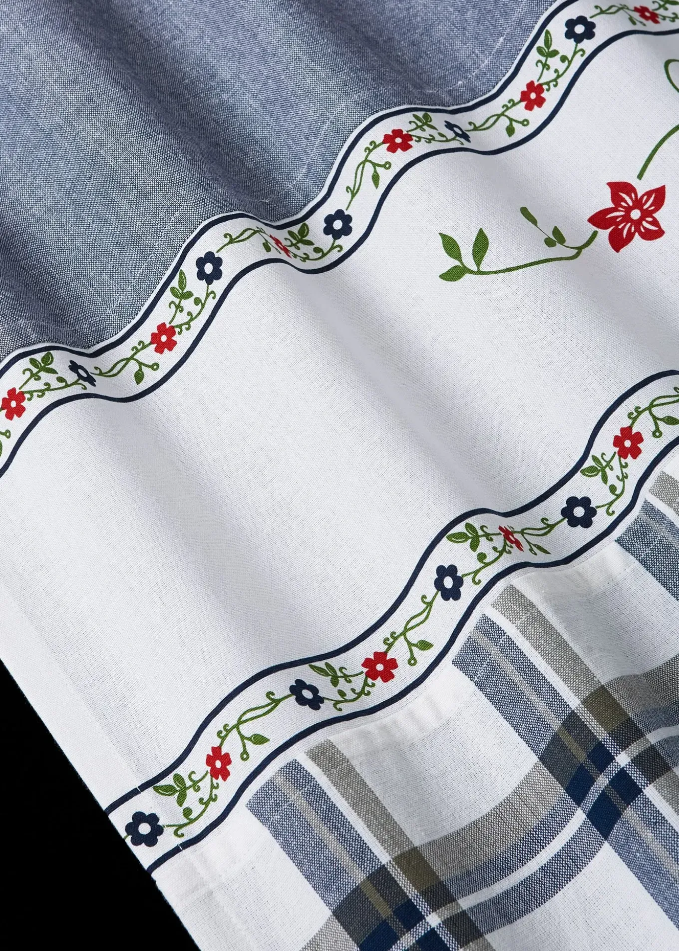 Rideau panneau en coton avec embrasse (1 pce)