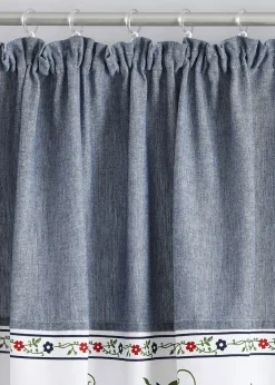 Rideau panneau en coton avec embrasse (1 pce)