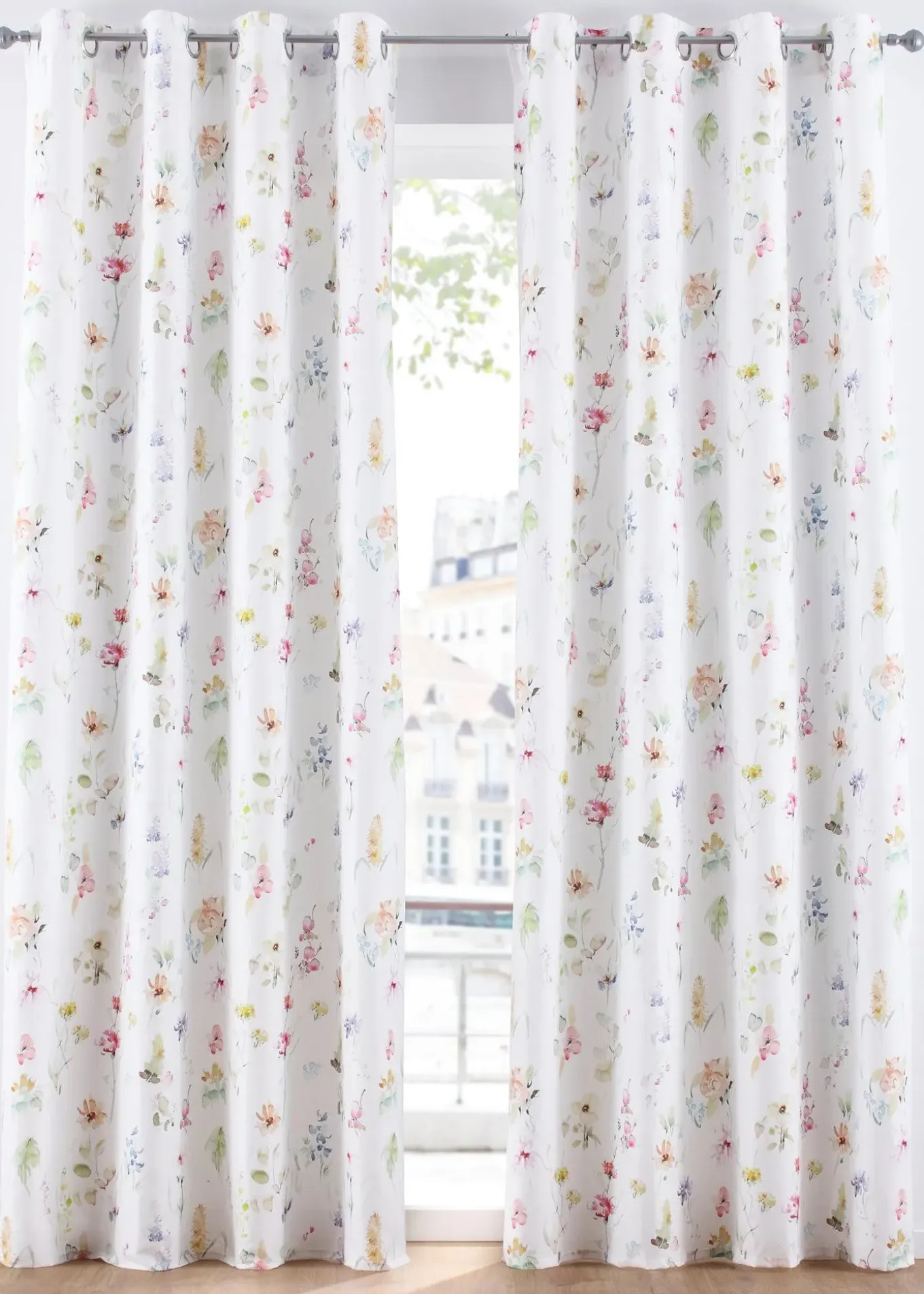 Rideau panneau en microfibre avec polyester recyclé (1 pce)