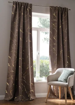 Rideau panneau obscurcissant à imprimé brillant (1 pce)