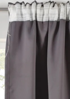 Rideau panneau obscurcissant à imprimé brillant, aussi en extra long (1 pce)