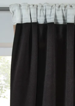 Rideau thermique avec verso en polaire noire (1 pce)