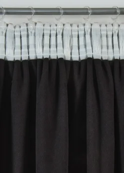 Rideau thermique avec verso en polaire noire (1 pce)