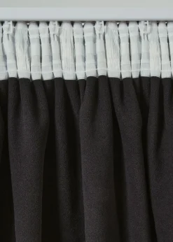 Rideau thermique avec verso en polaire noire (1 pce)