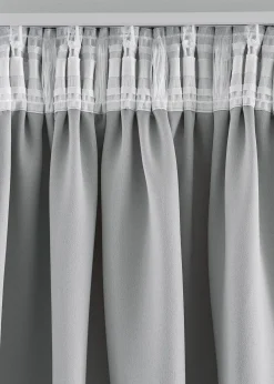 Rideaux occultants texturés (2 pces)