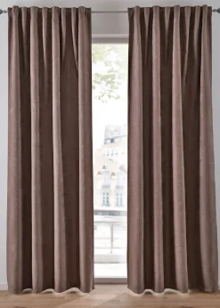 Rideaux occultants texturés (2 pces)