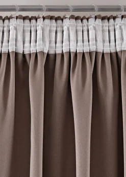 Rideaux occultants texturés (2 pces)