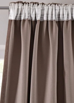 Rideaux occultants texturés (2 pces)