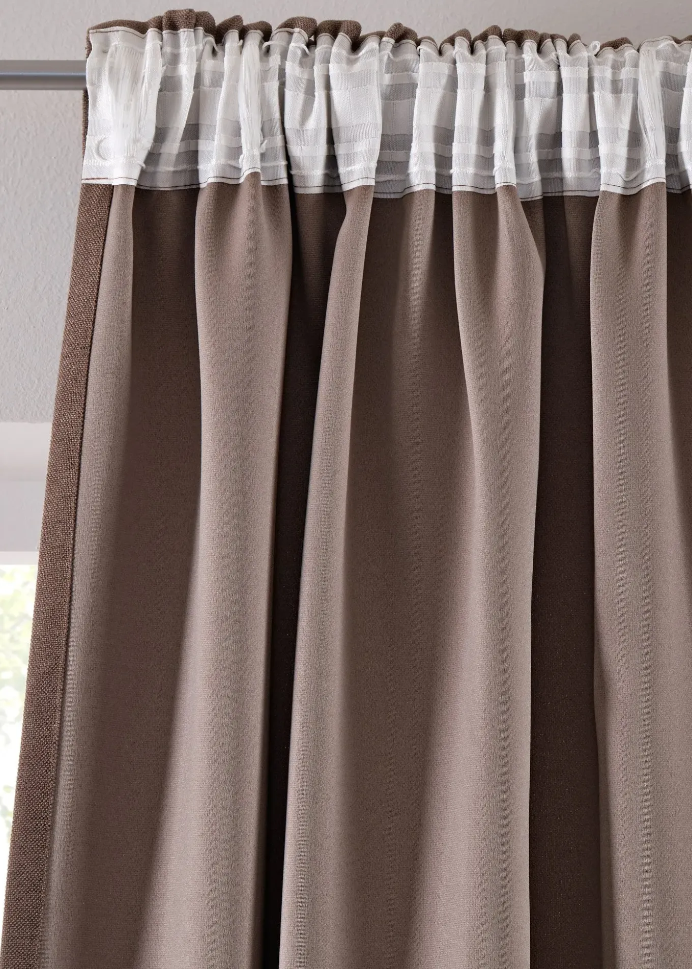 Rideaux occultants texturés (2 pces)