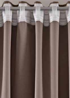 Rideaux occultants texturés (2 pces)