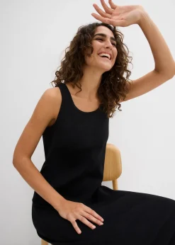 Robe à bretelles en coton extensible