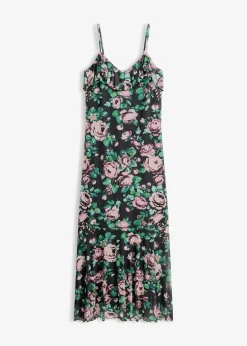 Robe à bretelles en mesh doux