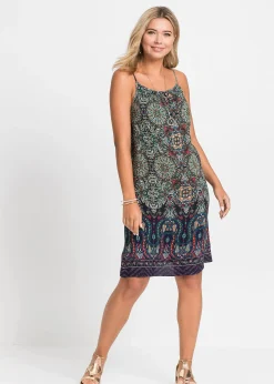 Robe à bretelles en viscose fluide