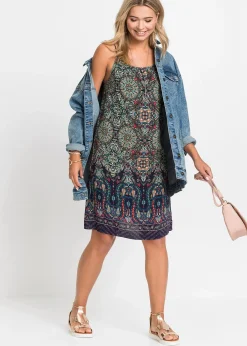 Robe à bretelles en viscose fluide