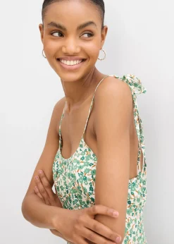 Robe à bretelles en viscose fluide