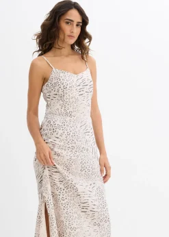 Robe à bretelles en viscose fluide