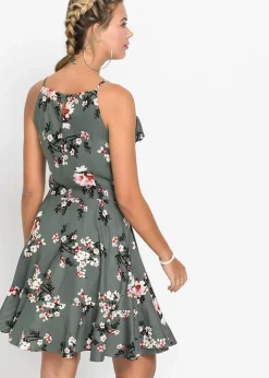 Robe à bretelles et volants