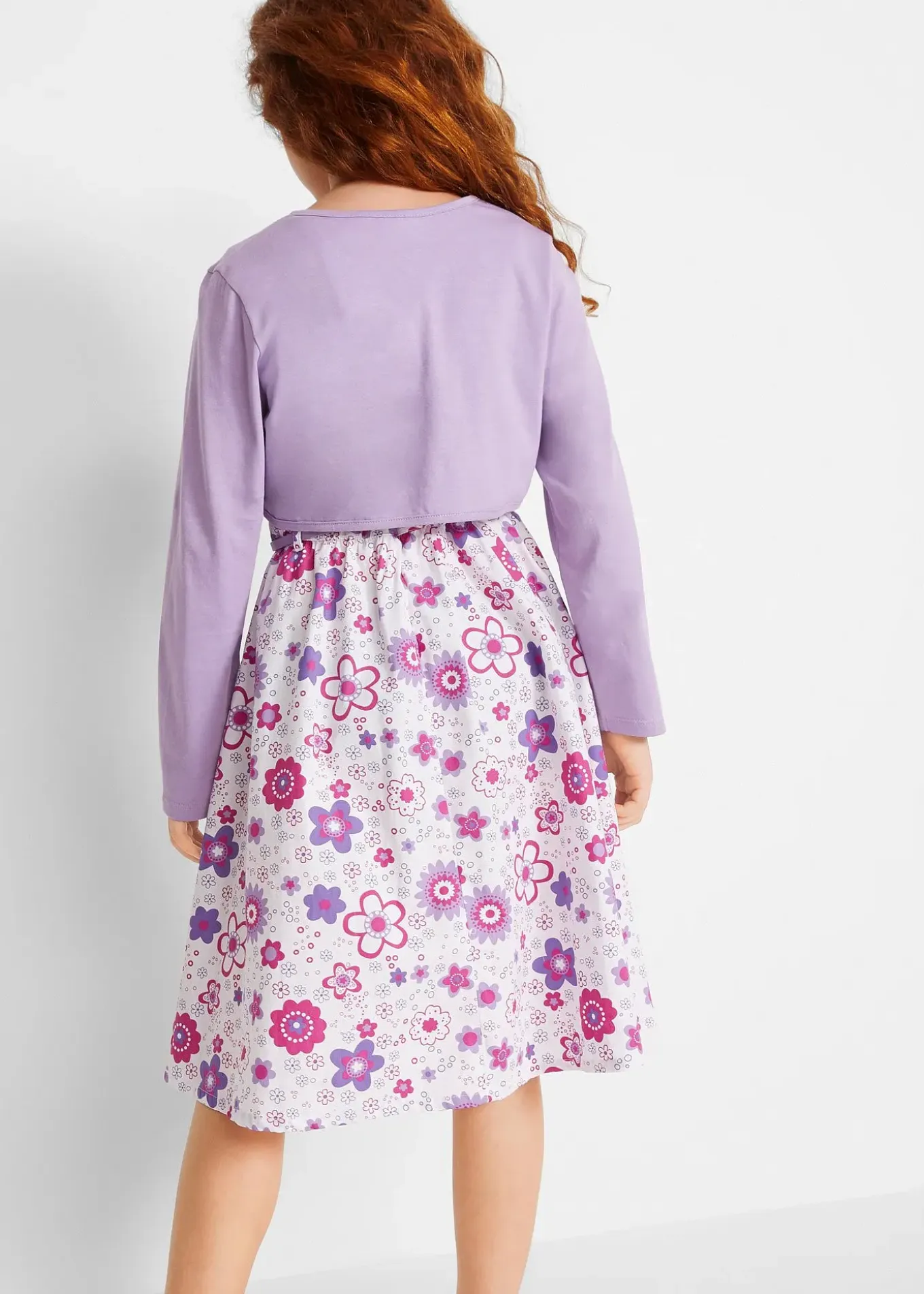 Robe + ceinture + boléro (ens. 3 pces)