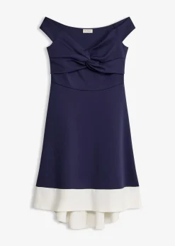 Robe à col Bardot et détail nœud