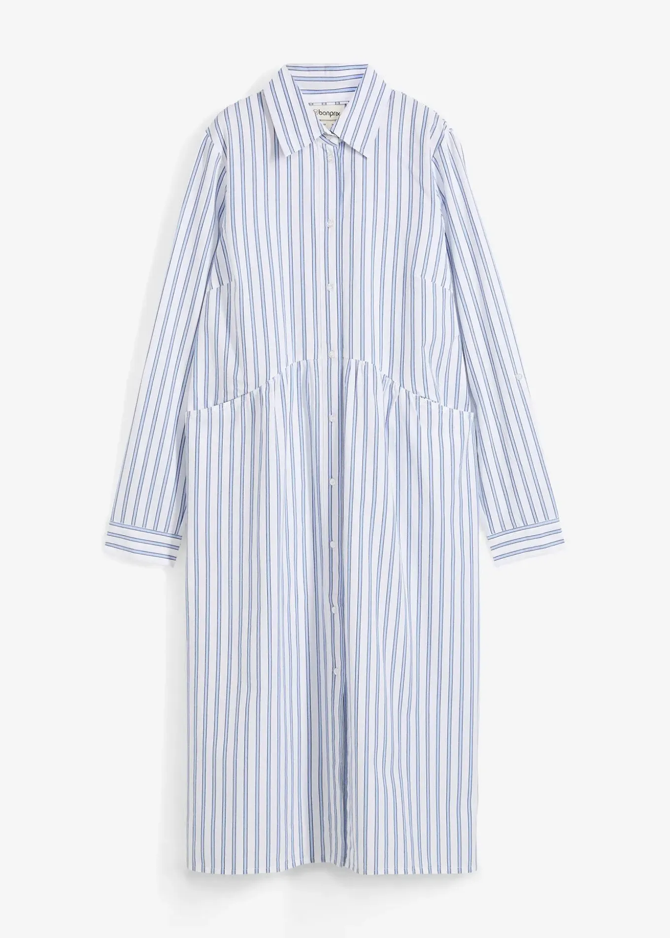 Robe à col chemise, 100% coton