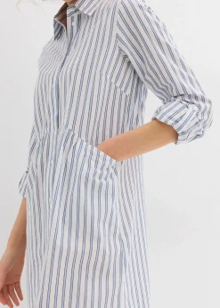 Robe à col chemise, 100% coton