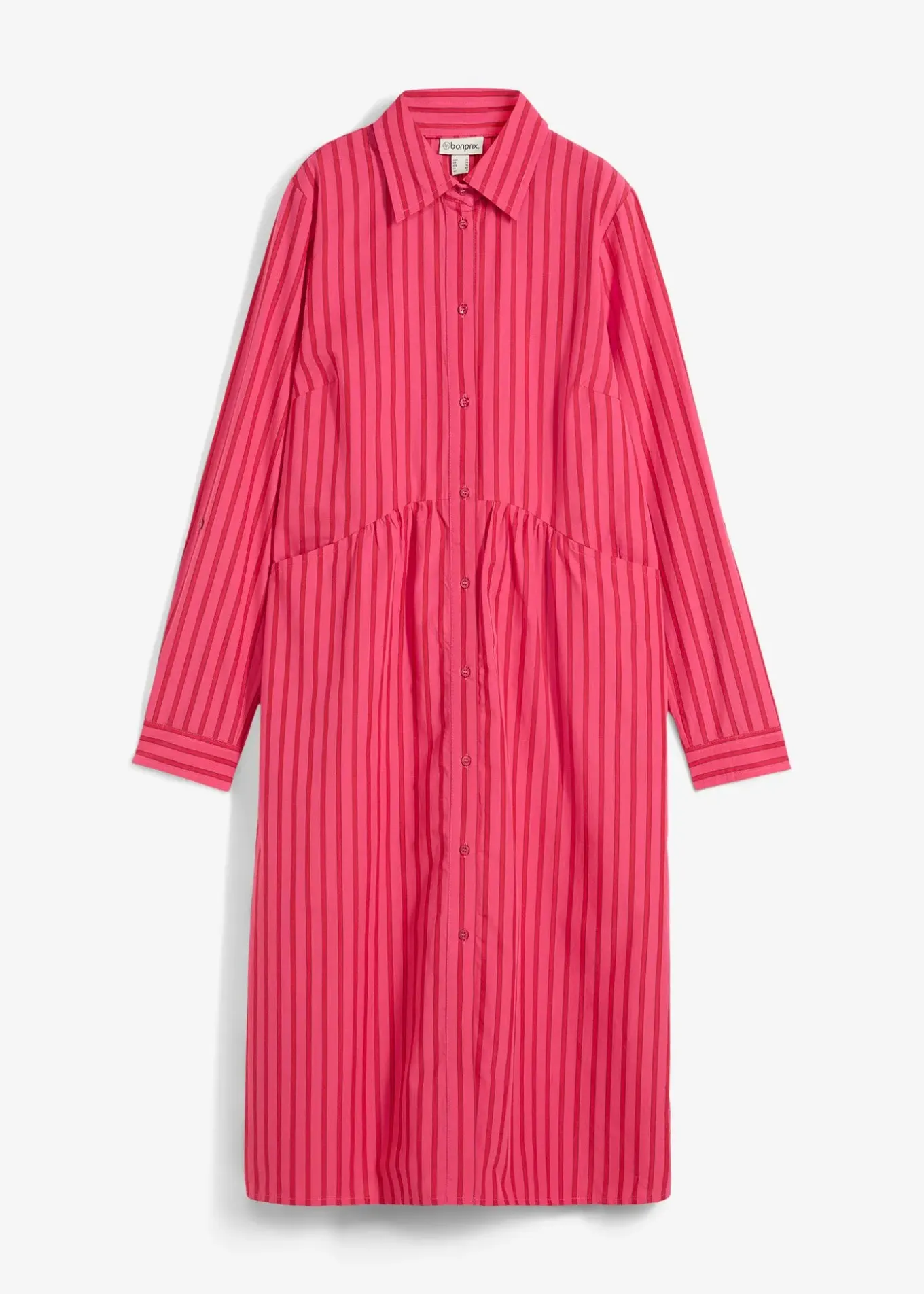 Robe à col chemise, 100% coton