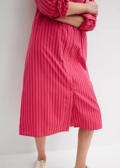 Robe à col chemise, 100% coton