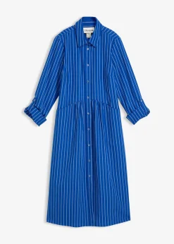 Robe à col chemise, 100% coton