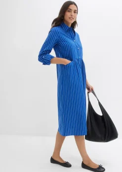 Robe à col chemise, 100% coton