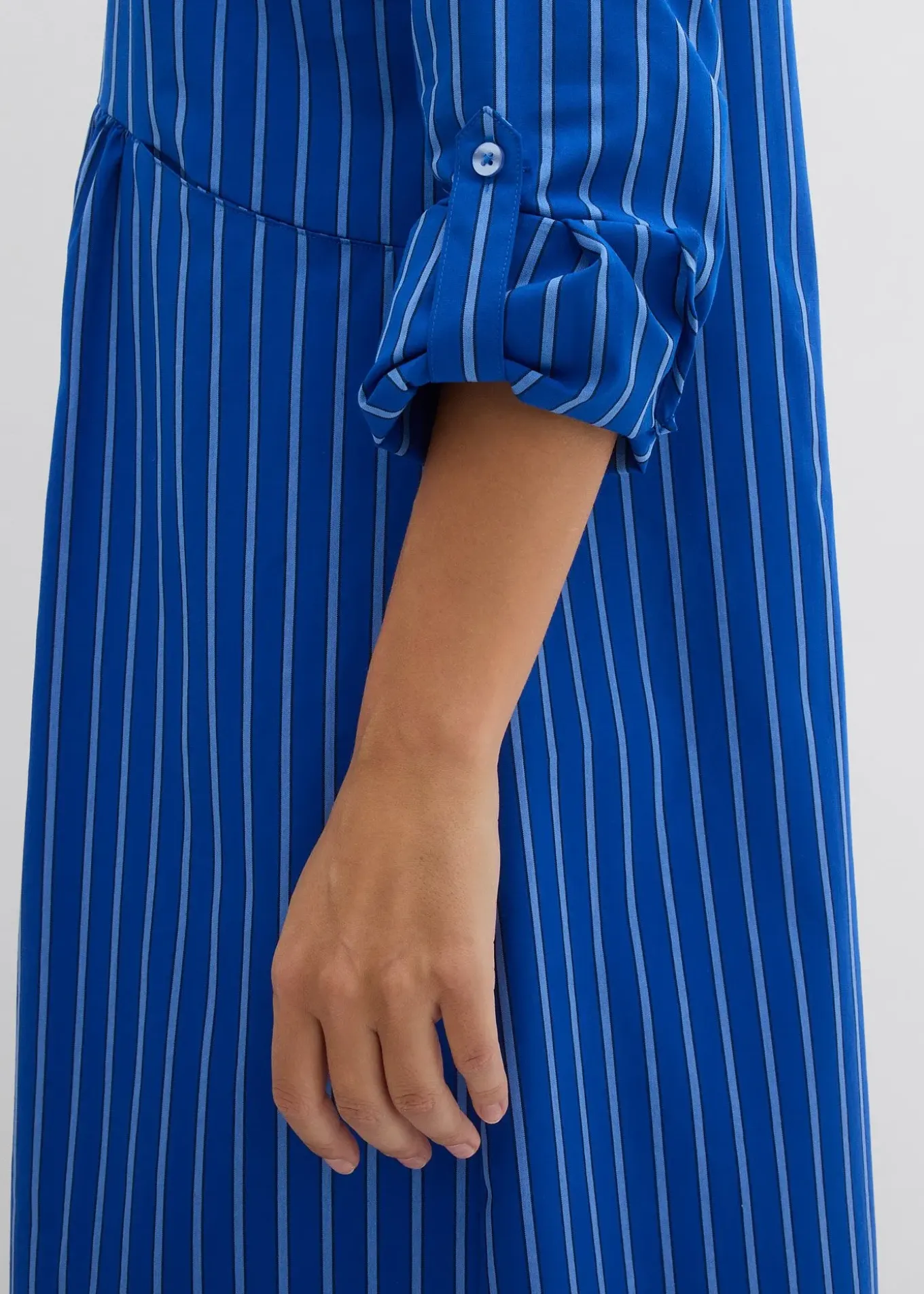 Robe à col chemise, 100% coton