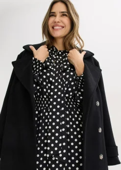 Robe à col lavallière en satin fluide