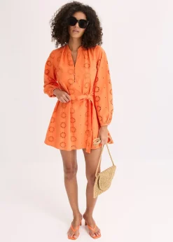 Robe à col tunisien 100% coton