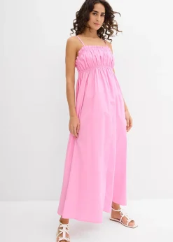 Robe 100% coton à fines bretelles