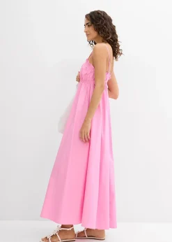 Robe 100% coton à fines bretelles